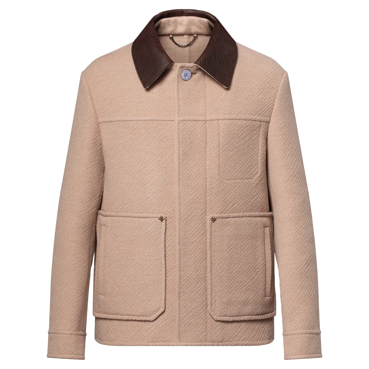 LOUIS VUITTON Double Face Silk And Wool-Blend Chic Workwear Blouson