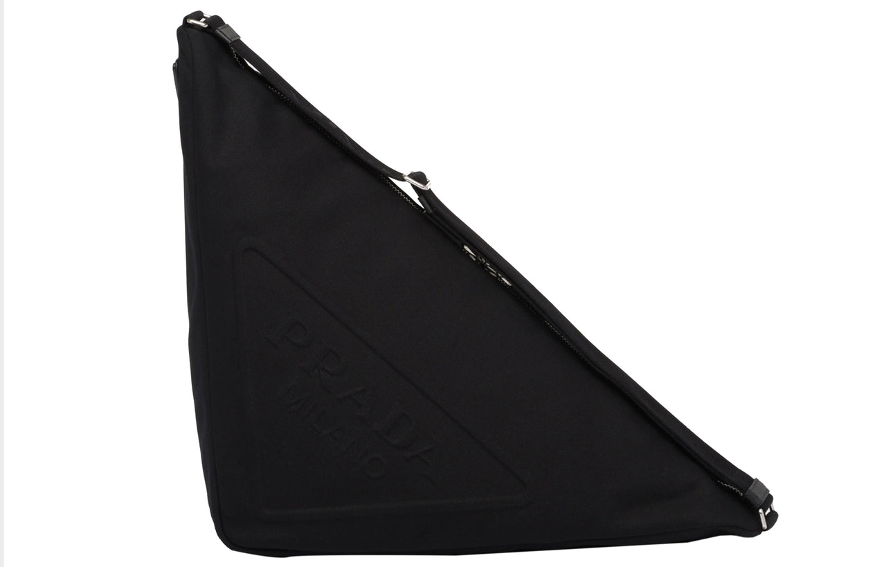 PRADA Canvas Triangle Bag Black