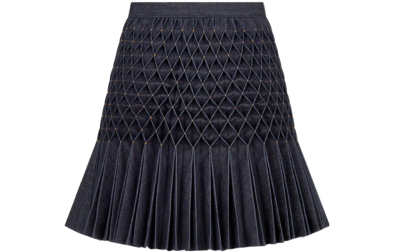DIOR SS23 Casual Short Skirts Women's Dark Blue