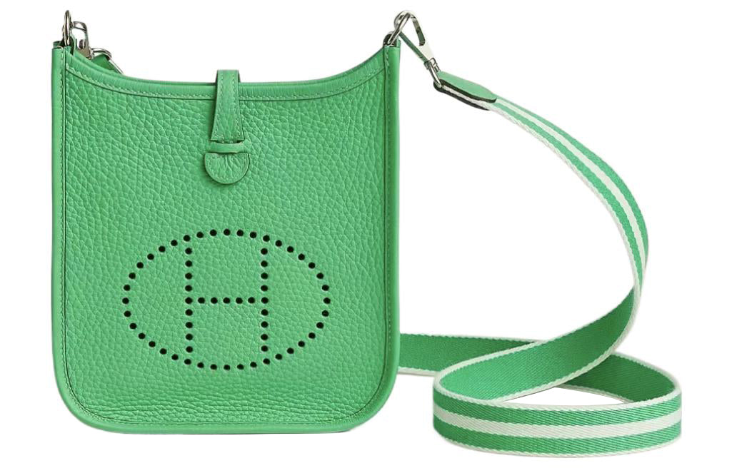 HERMES Evelyne Leather Crossbody Bag Shoulder Bag Unisex Green