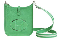 HERMES Evelyne Leather Crossbody Bag Shoulder Bag Unisex Green