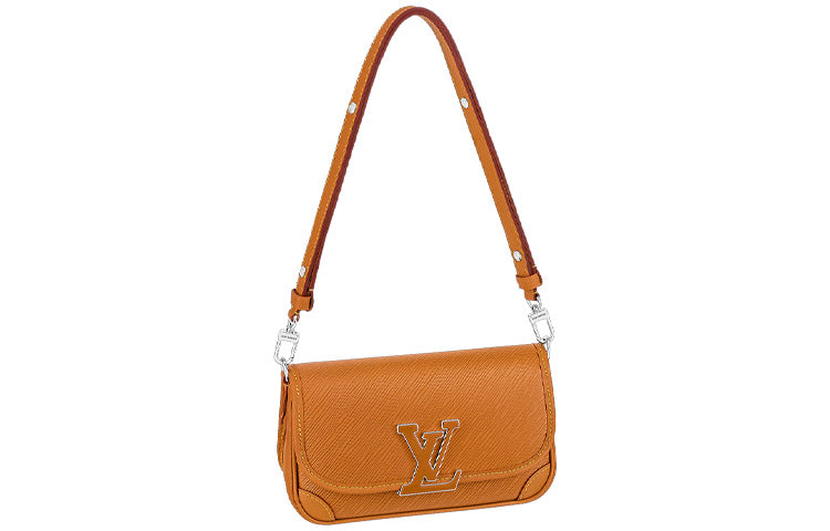 LOUIS VUITTON Buci Epi Grained Cow Leather Shoulder Bag Crossbody Bag Women's Caramel Brown
