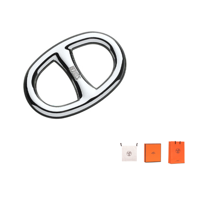 HERMES Silver-Plated Palladium-Plated Accessories Unisex