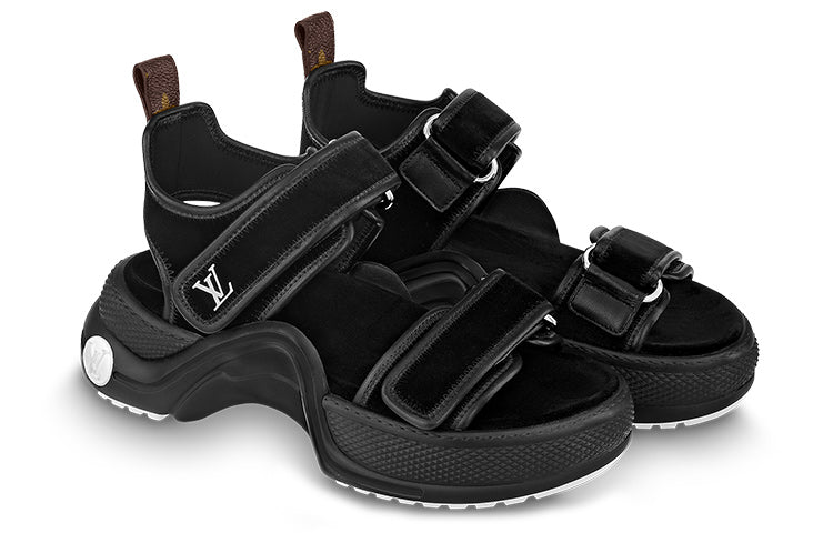 LOUIS VUITTON Beach Sandals Women's Black