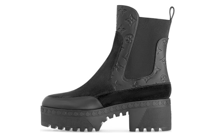 LOUIS VUITTON Laureate Ankle-Length Chelsea Boots Women's Black