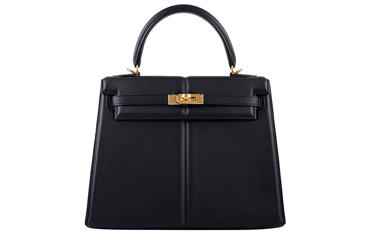 HERMES Kelly Swift Leather Kelly Bag Shoulder Bag Crossbody Bag Handbag Women's Noir Black