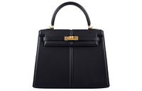HERMES Kelly Swift Leather Kelly Bag Shoulder Bag Crossbody Bag Handbag Women's Noir Black