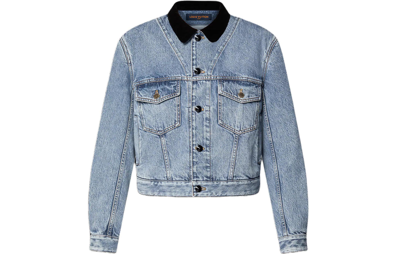 LOUIS VUITTON VeLOUIS VUITTONet Accent Denim Jacket