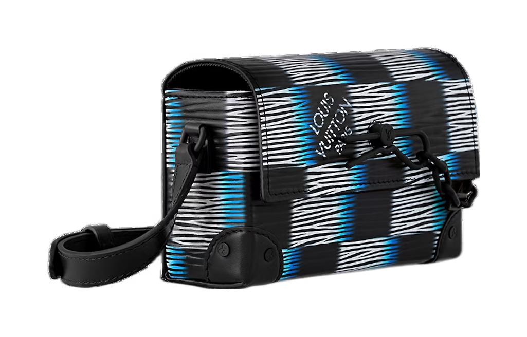 LOUIS VUITTON Steamer Damier Rush Epi XL Leather Small Box Crossbody Bag Shoulder Bag Wallets Regular Men's Blue Moon