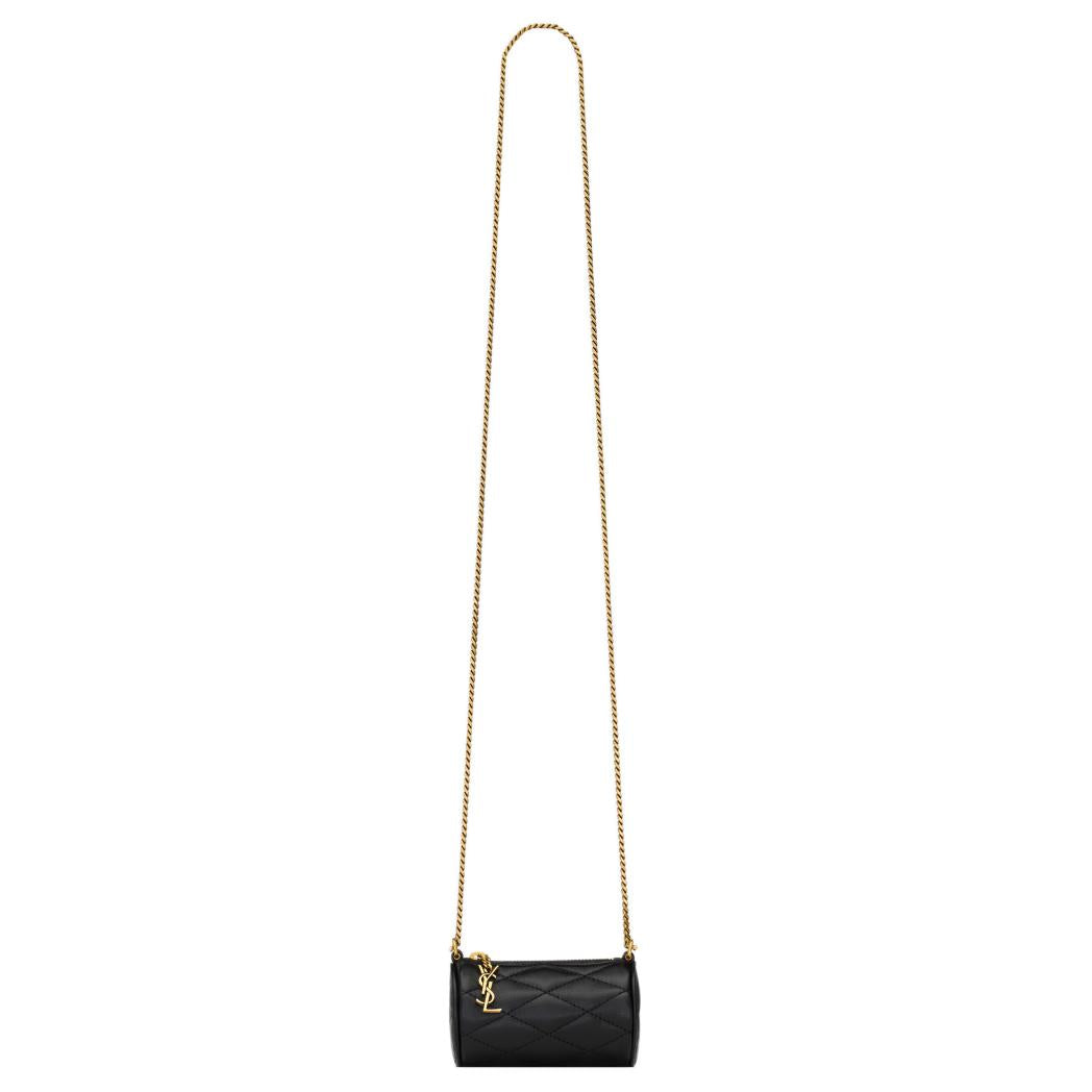 SAINT LAURENT Sade Series Sheepskin Cylinder Bag Crossbody Bag Shoulder Bag Women's Black