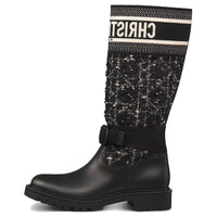DIOR D Major Knee high Boots Women's Black