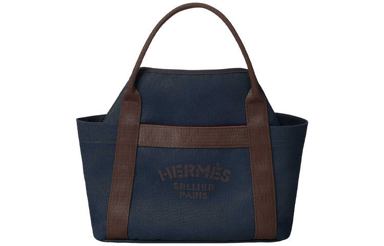 HERMES Waterproof Canvas Equestrian Bag, Travel Bag, Tote Bag, Shopping Bag Unisex