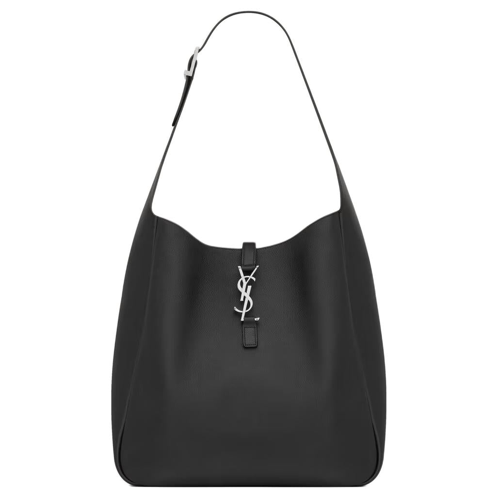 SAINT LAURENT LE5A7 Calfskin Shoulder Bag Large Size Women's Black