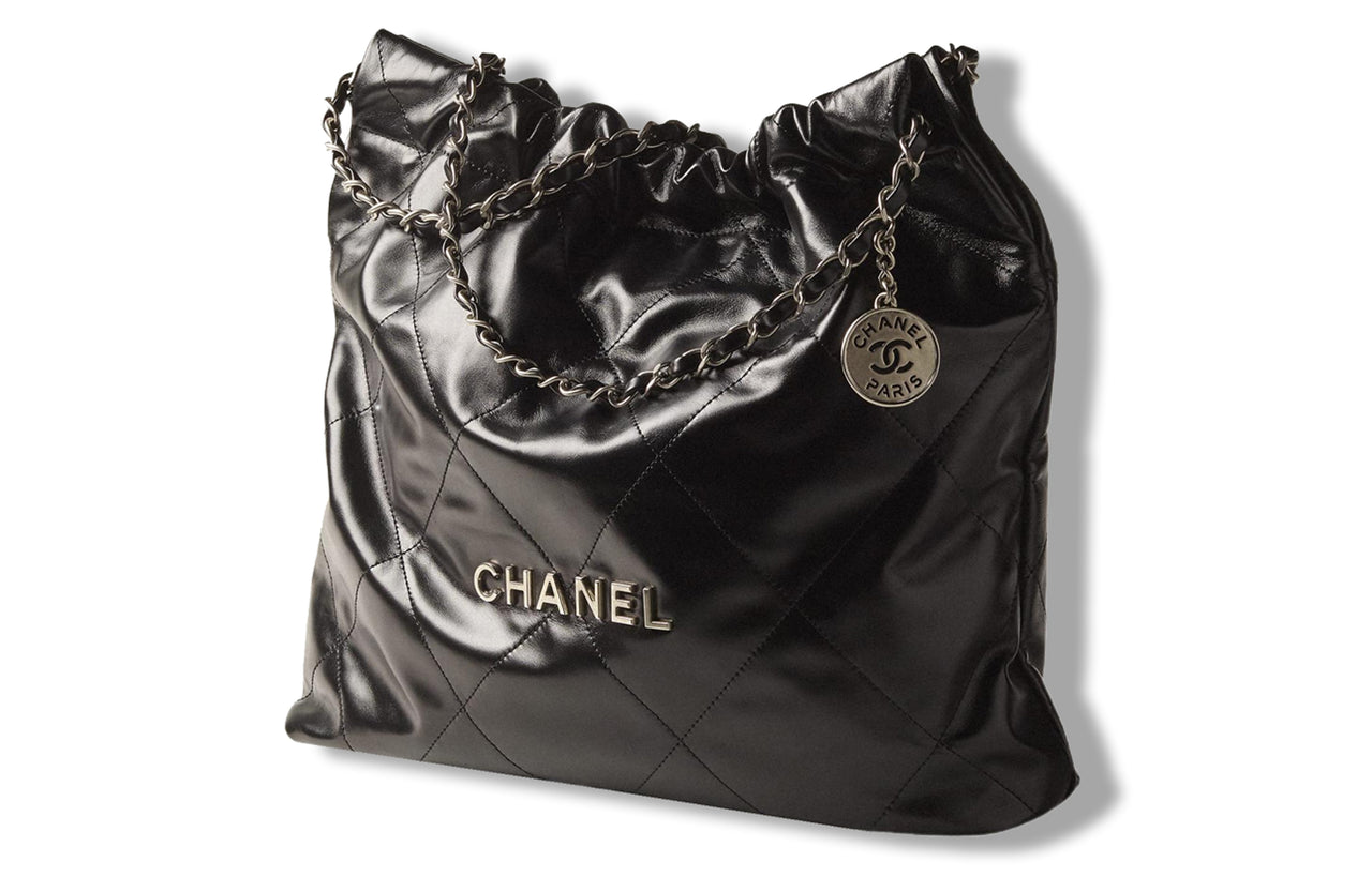 CHANEL 22Bag Cow Leather Tote Bag Shopping Bag Crossbody Bag Shoulder Bag Women's Black