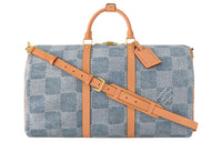 LOUIS VUITTON Keepall Canvas With Leather Trim Monkey Bag Canvas Bag One Shoulder Crossbody Portable Travel Bag Men's