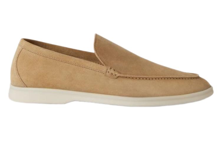 Loro Piana Summer Walk Loafers Men's Light Wood Smoke