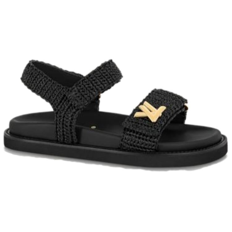 LOUIS VUITTON Beach Sandals Women's Black