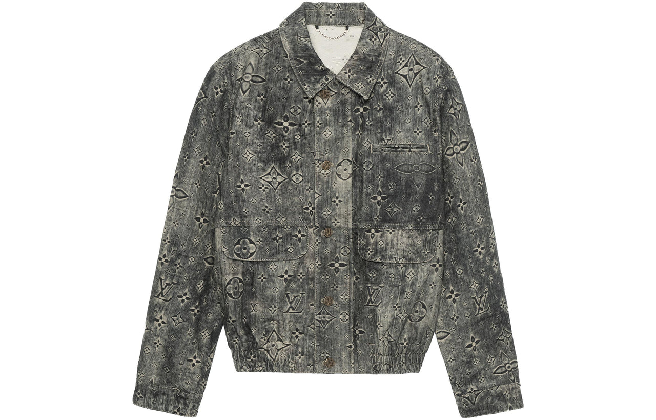 LOUIS VUITTON New Quarterly Products Of LV Denim Jacket Men's Gray