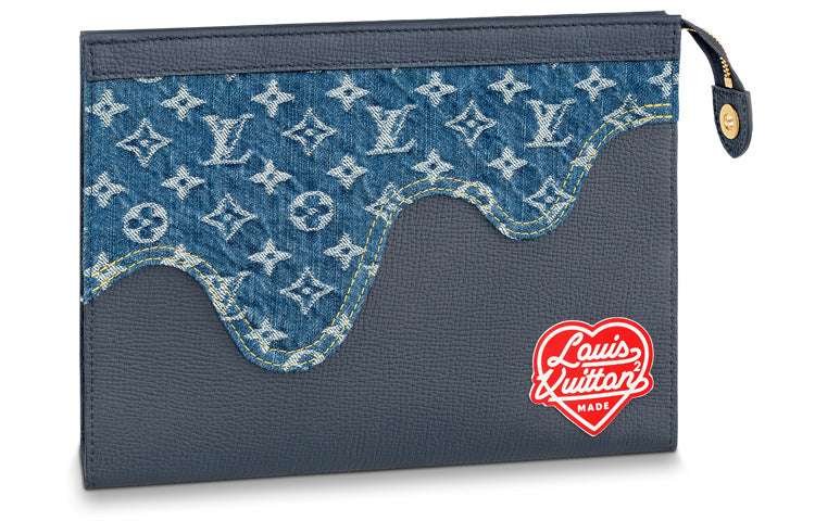 LOUIS VUITTON X Nigo Pochette Voyage Mm Monogram Blue