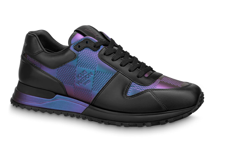 LOUIS VUITTON Run Away Sneakers 'Black with Metallic Canvas' 1AARKW