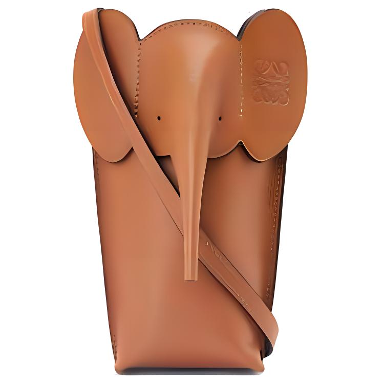 LOEWE Calfskin Shoulder Bag, Crossbody Bag Mini Women's Tan