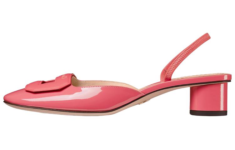 DIOR Chunky Heel High Heels 3.5cm Women's Pink
