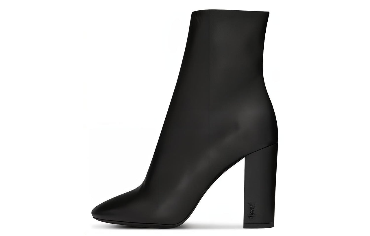 SAINT LAURENT Lou 95mm Leather Boots Women's