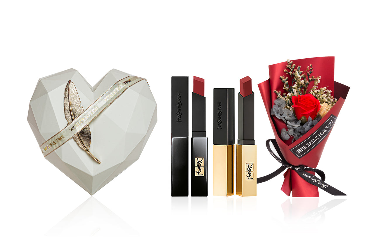 SAINT LAURENT Angel's Heart Box Lipsticks Velour Easy to Blend Long Lasting Complexion Nourishing