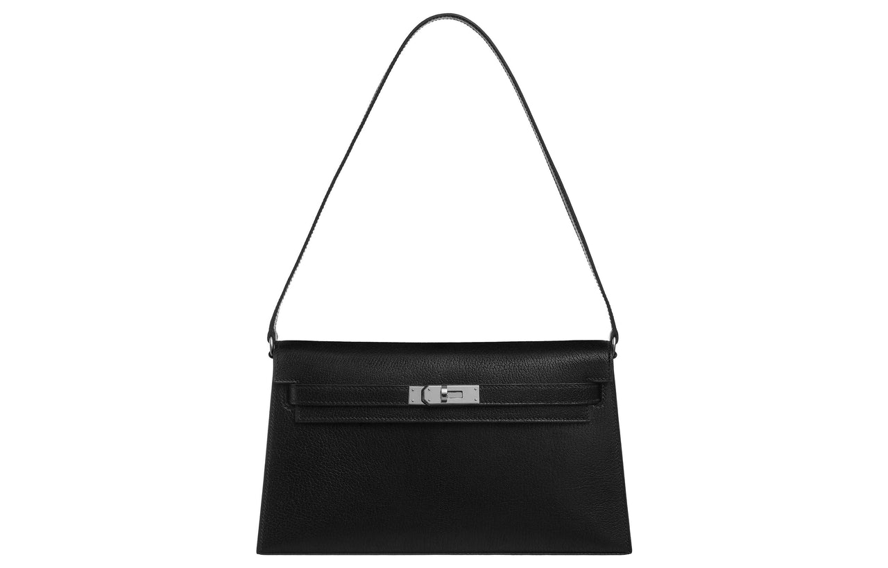 HERMES Kelly Elan Chevre Goatskin Shoulder Bag, Handbag, Shoulder Bag Women's