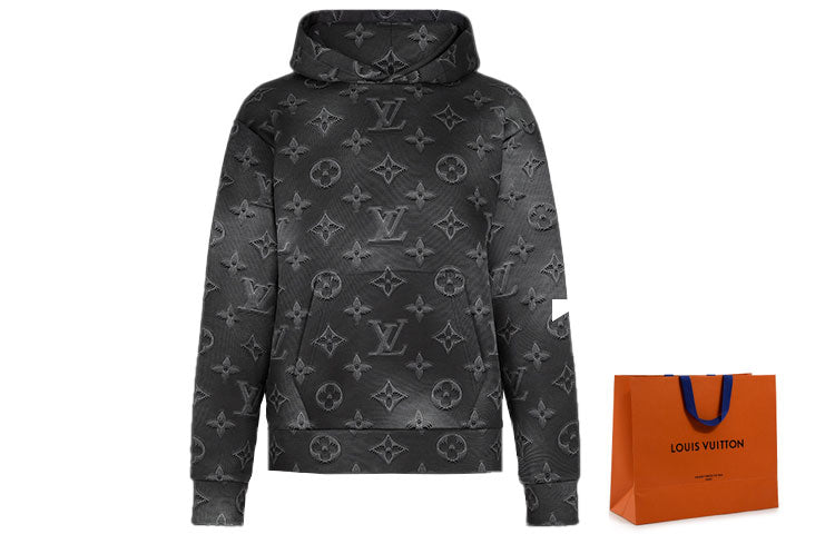 LOUIS VUITTON 2010s 3D monogram Cotton Hoodie