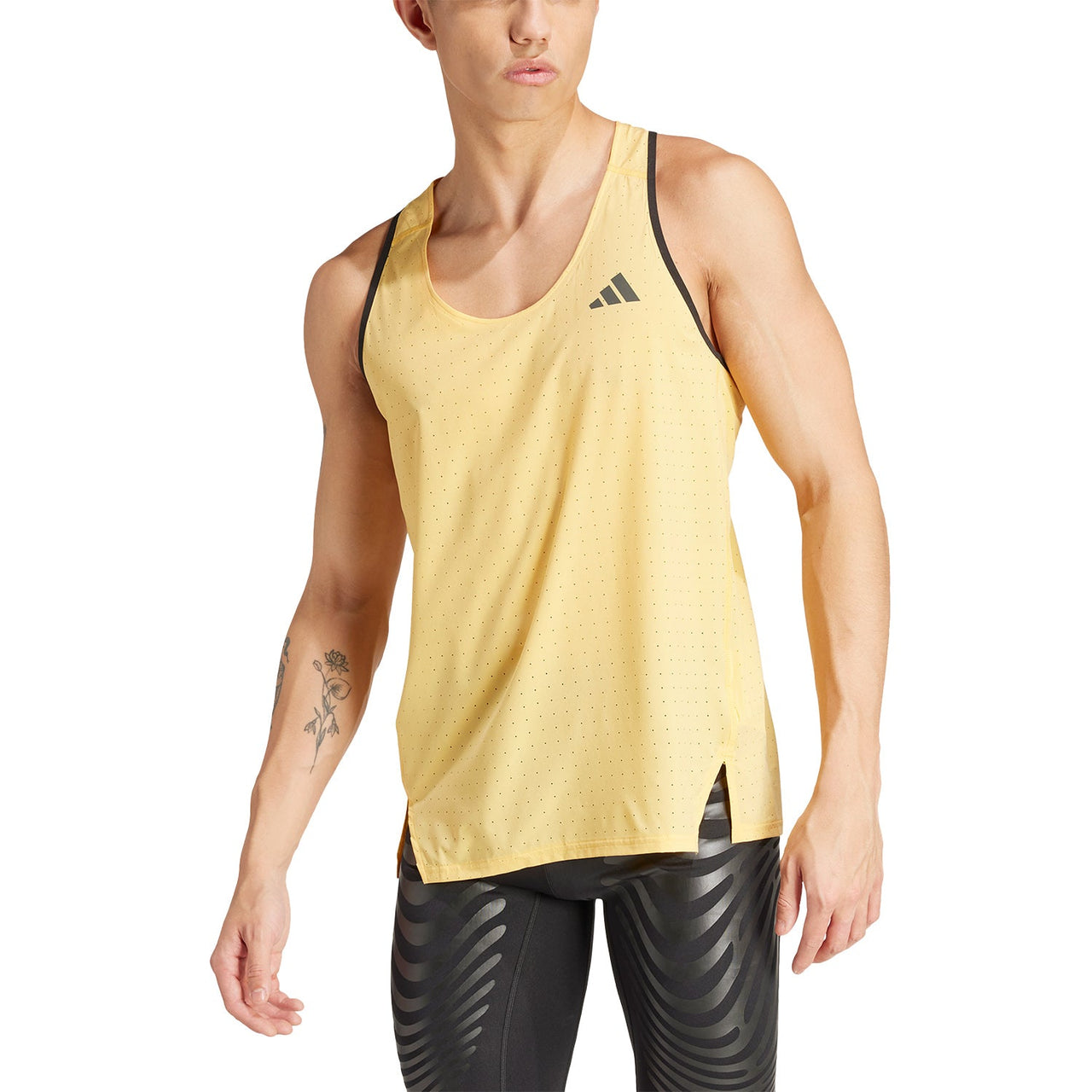 adidas Adizero Running Singlet 'Yellow Black' IW6107