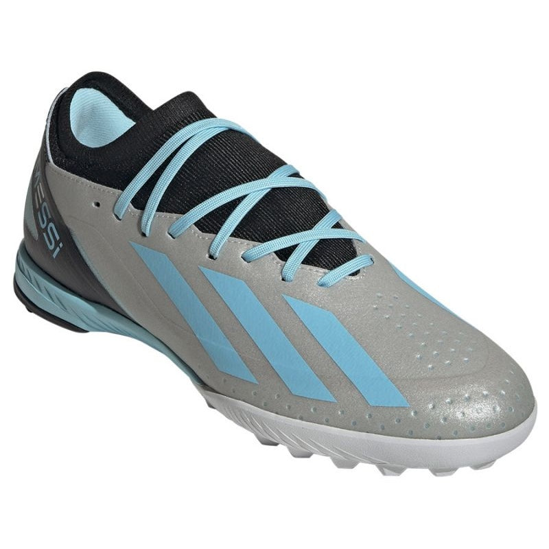 adidas X Crazyfast Messi.3 TF 'Silver Metallic Bliss Blue' IE4074