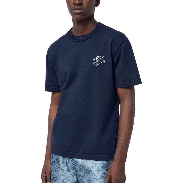 LOUIS VUITTON SS24 Polo Shirt Men's Pitch Black