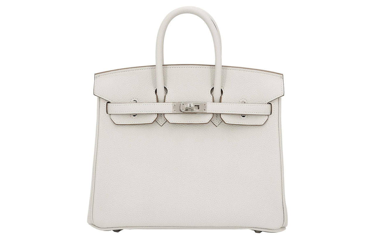 HERMES Birkin Togo Calfskin Birkin Bag Handbag Unisex M4 Gris Pale Cream Gray