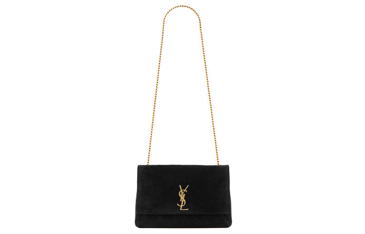 SAINT LAURENT KATE Calfskin Lambskin With Suede Leather Crossbody Bag, Shoulder Bag Women's Black