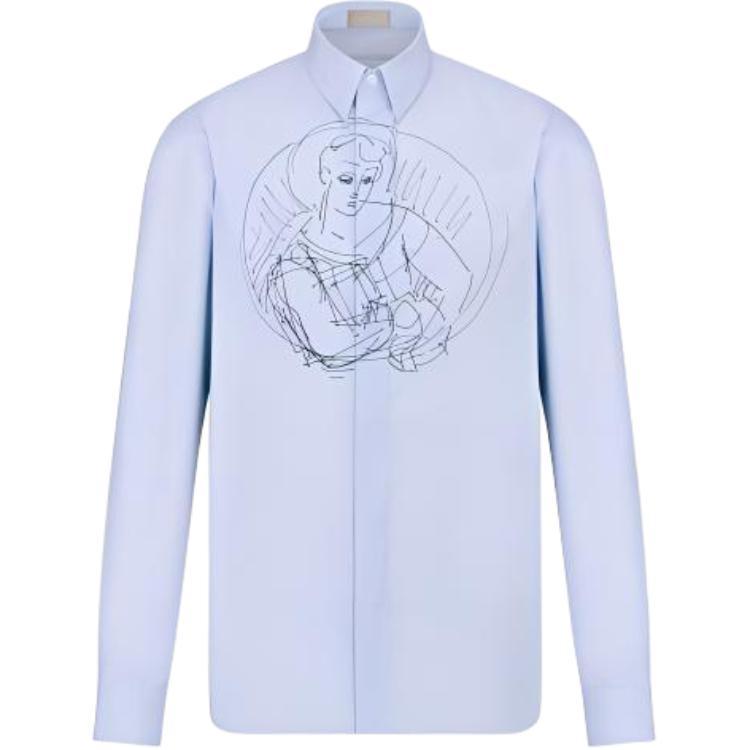 DIOR Shirts Men Blue