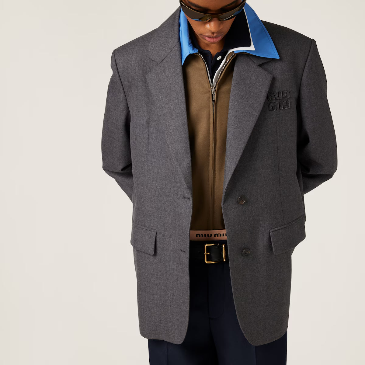 MIU MIU Single breasted Gabardine Blazer