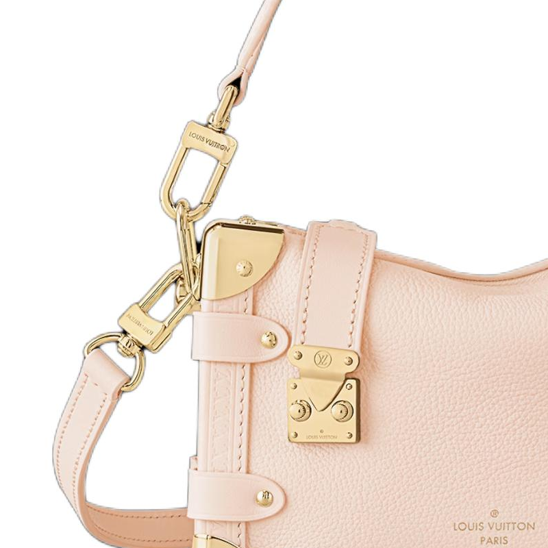 LOUIS VUITTON SIDE TRUNK Cow Leather Crossbody Bag Shoulder Bag Handbags Small Size Women's Pink