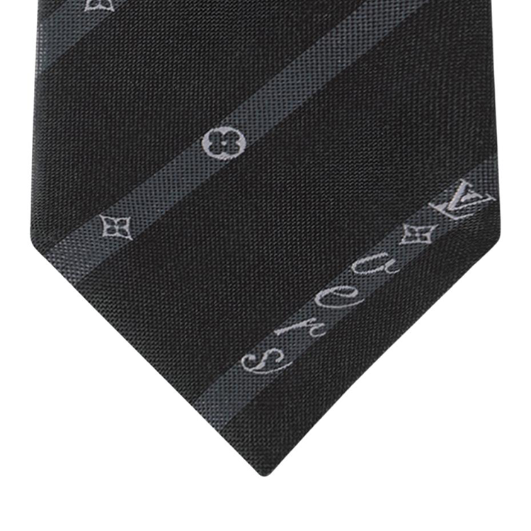 LOUIS VUITTON Mulberry Silk Ties Men's Black