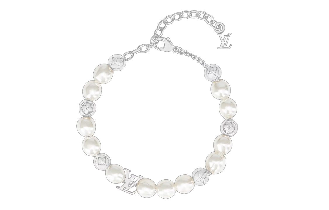 LOUIS VUITTON Metal Pearl Bracelets Unisex
