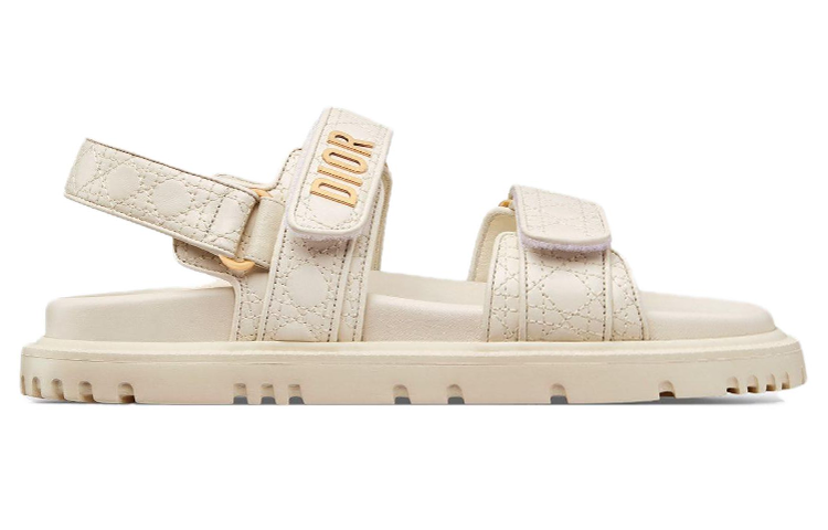 DIOR DiorAct Strap Sandals Women's Ecru