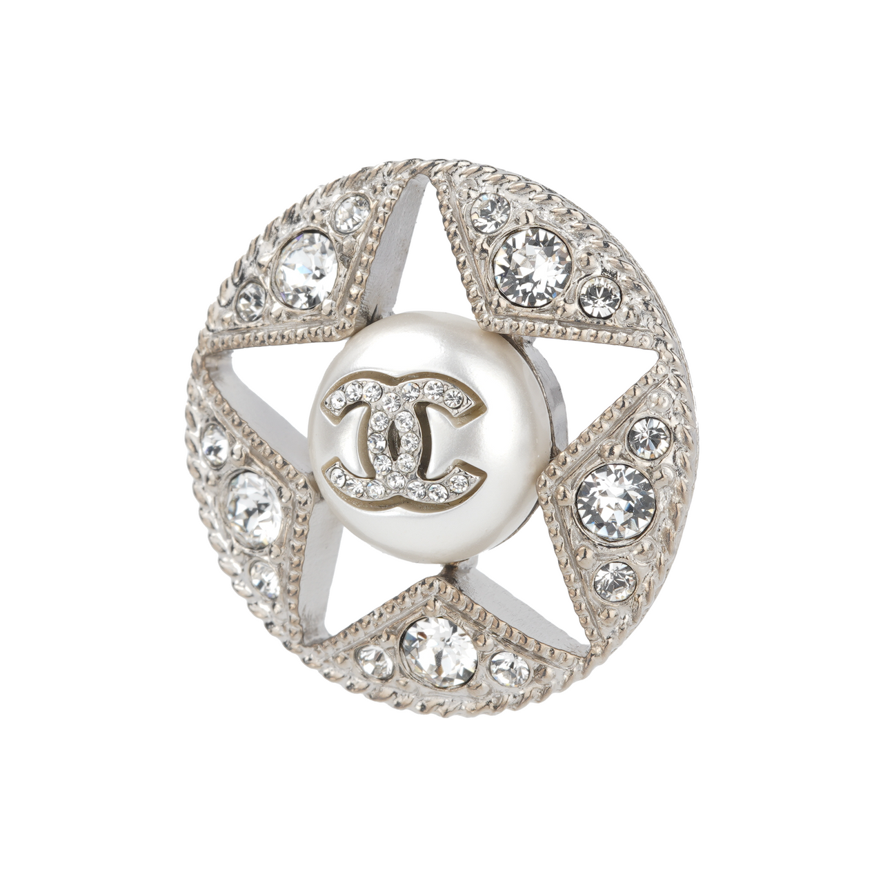 CHANEL Stud Earrings Women's Silver