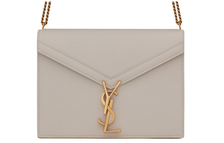 SAINT LAURENT Leather Shoulder Bag, Crossbody Bag, Handbag Women's White