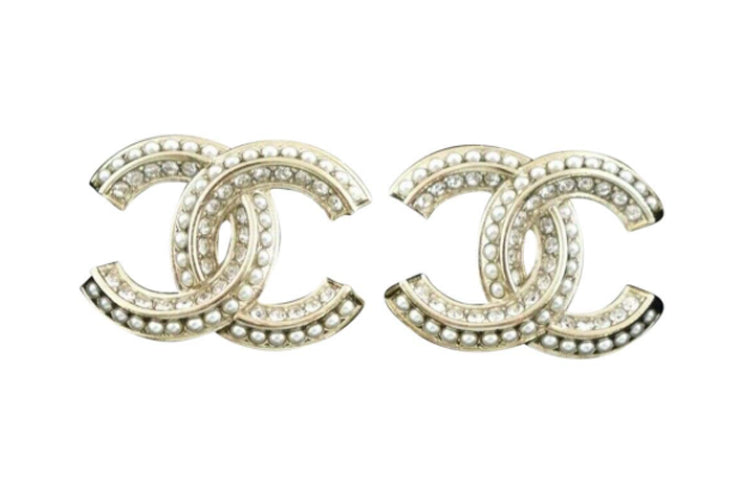 CHANEL Stud Earrings Women's Gold