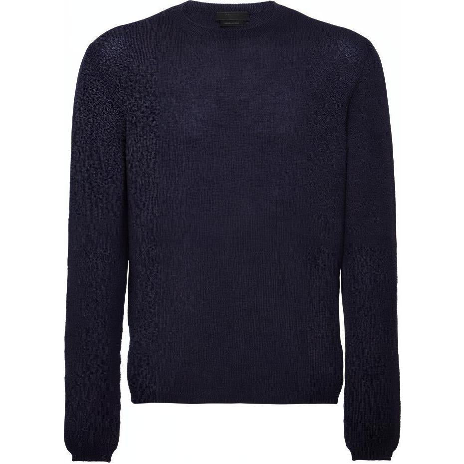 PRADA Cashmere Sweaters Men Navy Blue