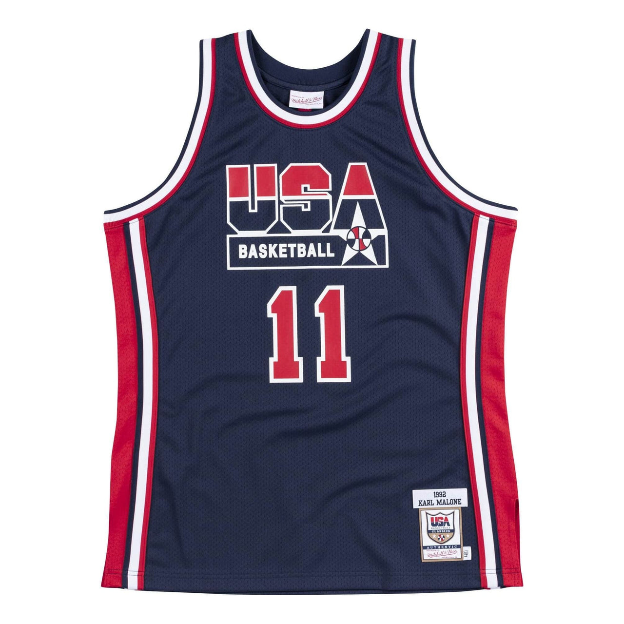 Mitchell & Ness Authentic Jersey Team USA 1992 Karl Malone 'Navy Red' AJY4GS18416-USANAVY92KMA