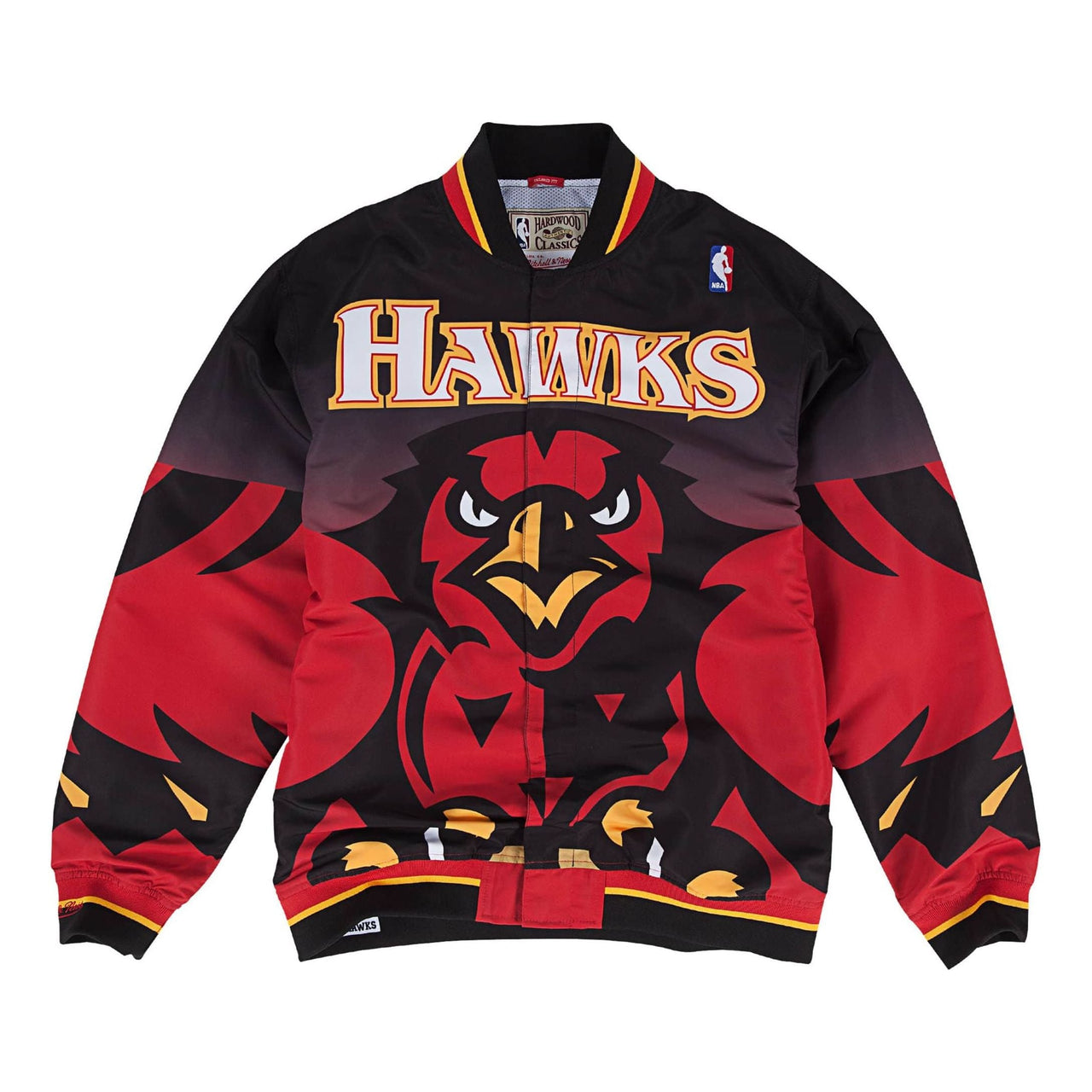 Mitchell & Ness NBA Authentic Atlanta Hawks 1995-96 Warm Up Jacket 'Black Red' AWJKLG18017-AHABLCK95