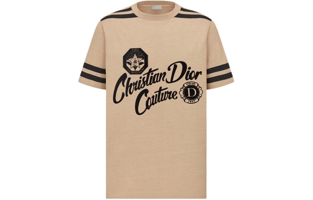 DIOR Homme Christian DIOR Couture Printed Relaxed-Fit T-Shirt Beige