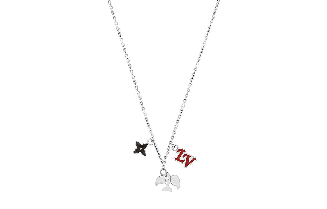 LOUIS VUITTON Metal Necklaces Men's Silver