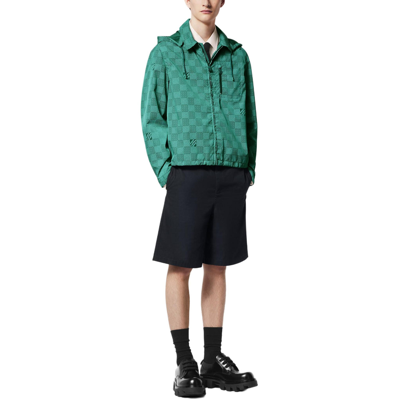 LOUIS VUITTON Printed Nylon Hooded Windbreaker